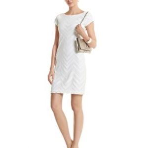 Sequined Geometric Scoop Neck Dress Size MEDIUM (8